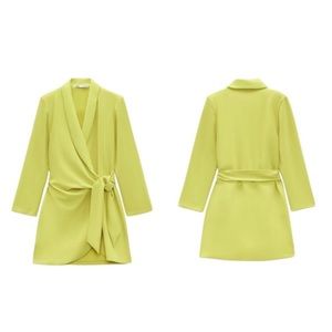 Lime Green Zara Pareo Wrap Dress